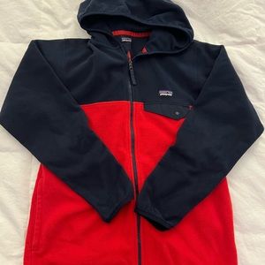 Patagonia kids jacket size large 12 navy and red